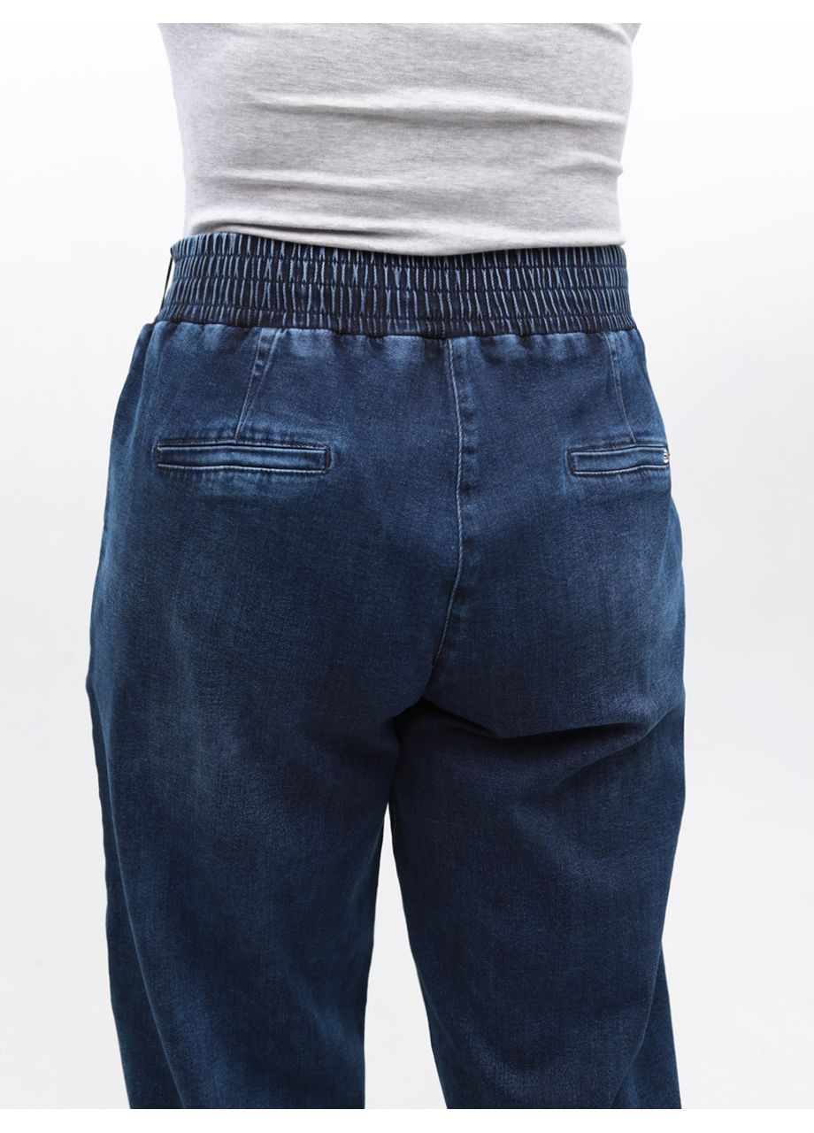 Джинси жіночі сині банани з резинкою на поясі великі розміри Banana's Adorati - (369668891)