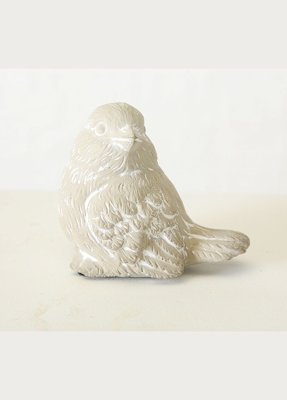 Декоративная птица Ален светлосерый бетон h8 см (1013548) Гранд Презент (283039049)