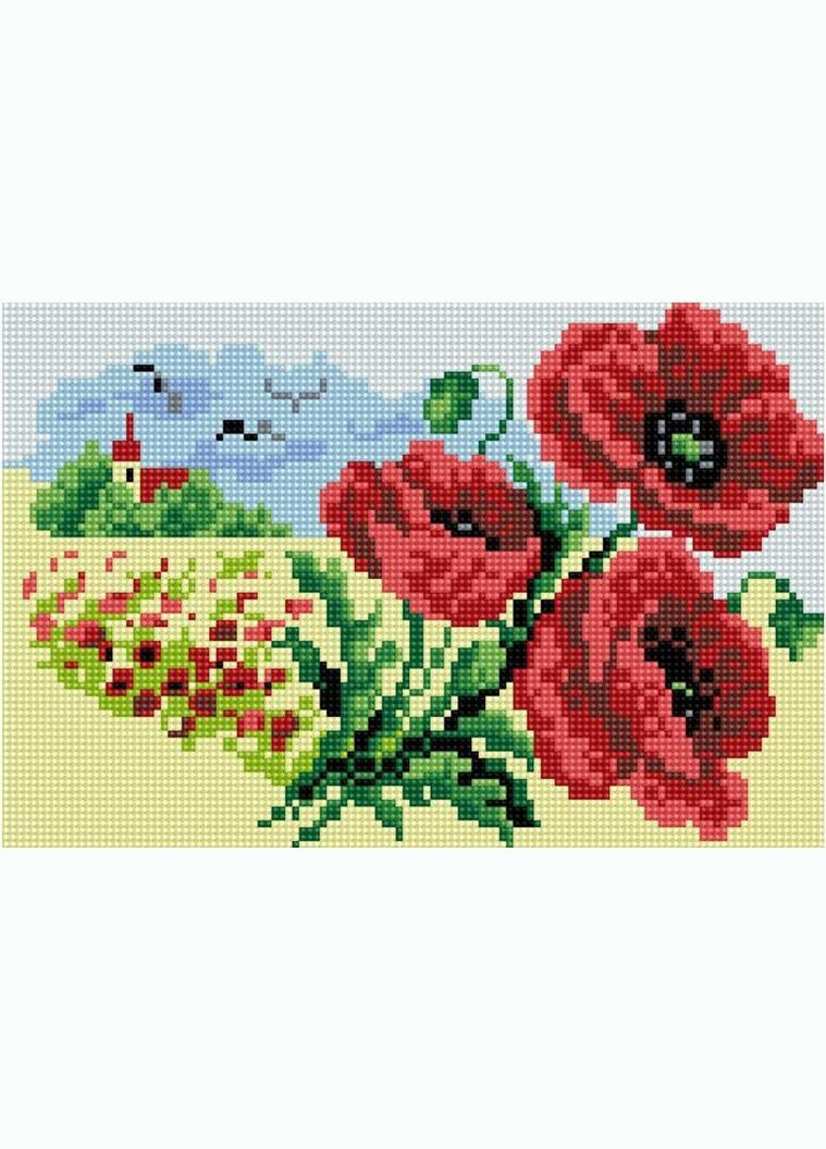 Набор алмазной мозаики 20х30 Маки в поле DT720 ColorArt (299772400)