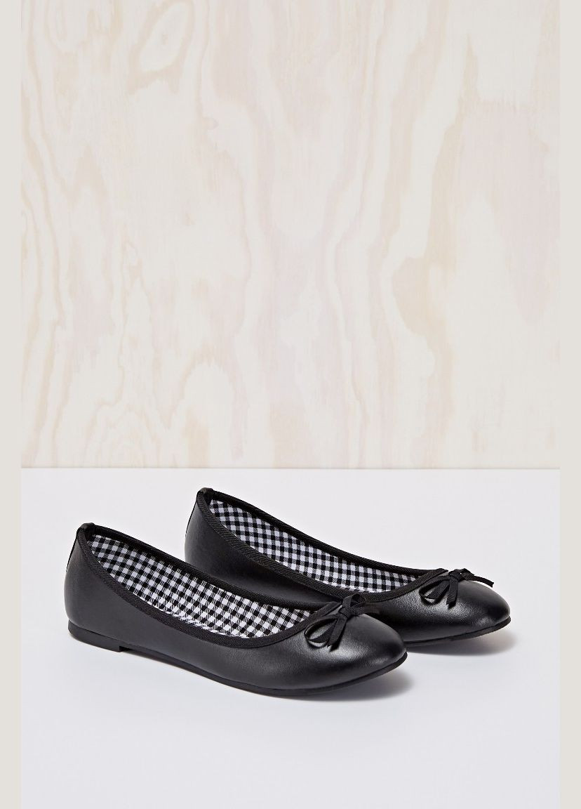 Женские женские балетки Moodo | чёрные однотонные искусственная кожа (322858557)