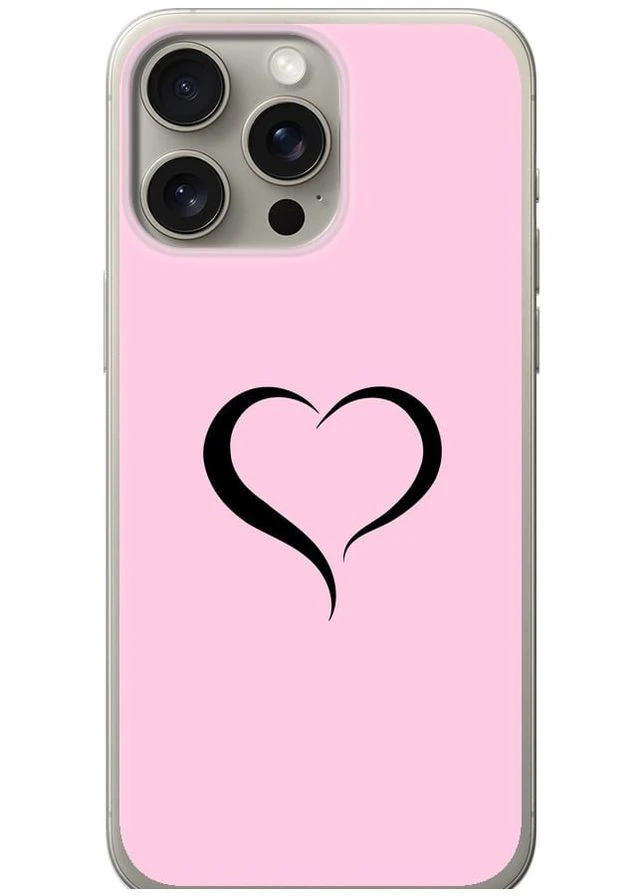 Силиконовый чехол 'Сердце 1' для Endorphone Apple iPhone 15 Pro Max (335050868)