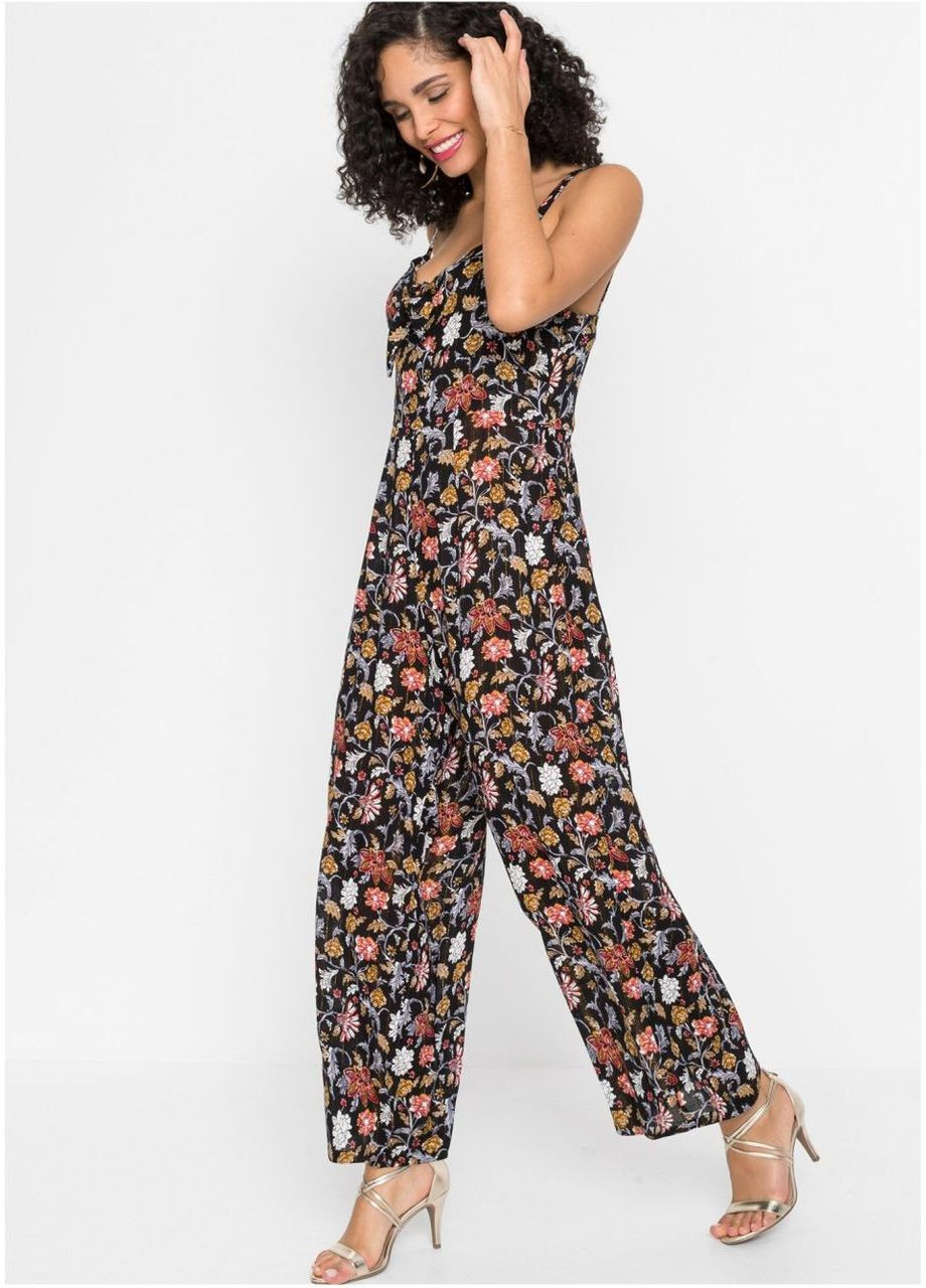 Комбінезон Bonprix однотонний чорний повсякденний