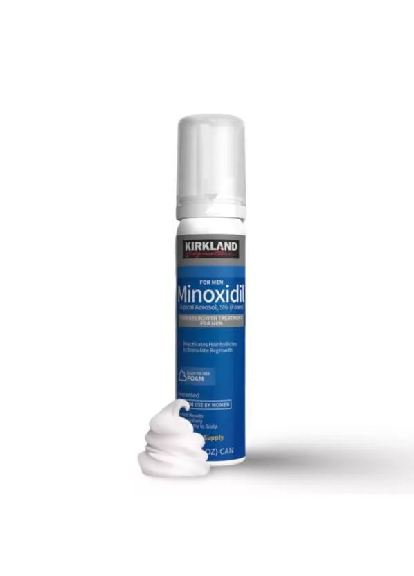 Піна для лікування випадіння волосся у чоловіків Minoxidil 5% (60 гр) 3 флакона на 3 месяца Kirkland (296935318)