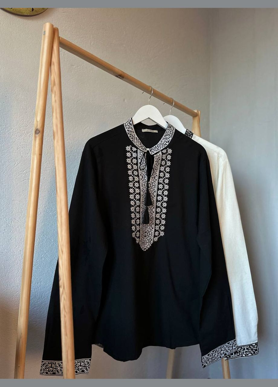 Чорна чоловіча вишиванка зорепад чорна ESQ (308796433)