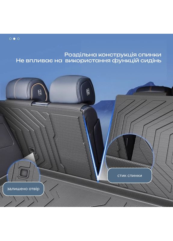 Захисна накладка для авто BYD Song Plus 2024+ у багажник на задні спинки сидінь 1 шт. Lesko (362027269)