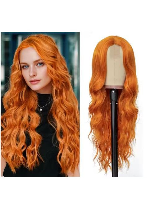 Парик на сетке длинный термопарик волнистый рыжий (SET-2292-18) No Brand (362136520)