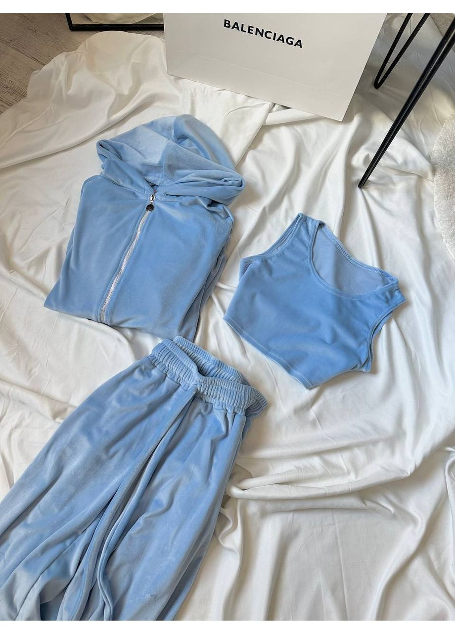 Жіночий велюровий костюм трійка Україна (360545117)