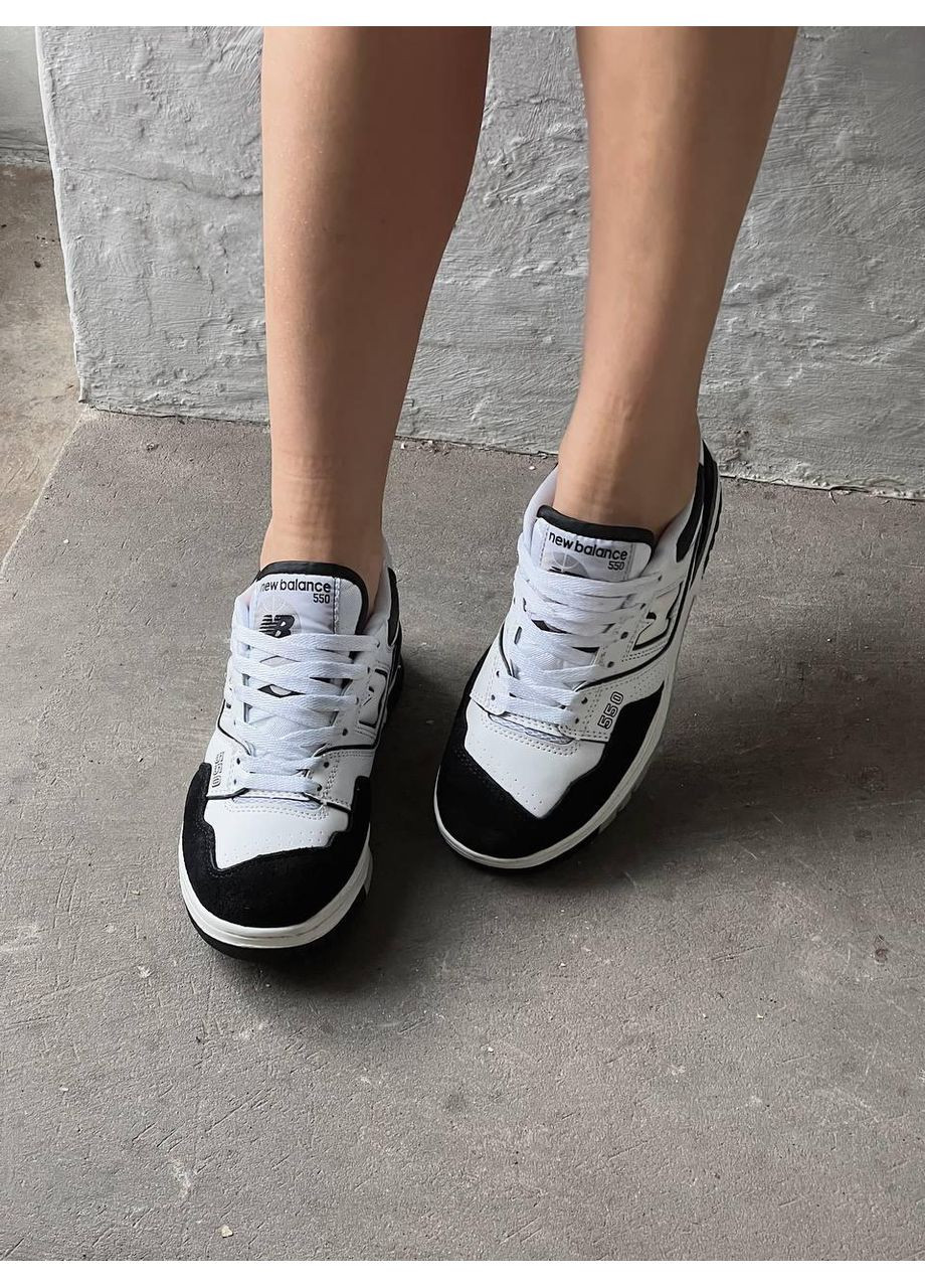 КРОСІВКИ ЖІНОЧІ NEW BALANCE 550 WHITE GREY V3 НЬЮ БЕЛАНС 550 No Brand сірі демісезони (367174849)