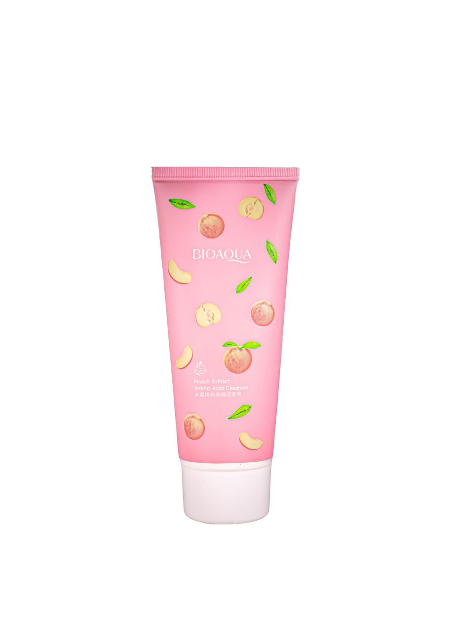 Пінка для вмивання та очищення обличчя Peach Extraсt Amino Acid 100 мл BQY72653 Bioaqua (367987453)