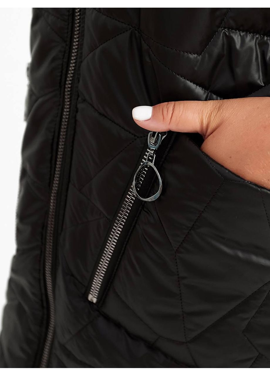 Женский жилет прямого кроя черный цвет New Trend (304988945)