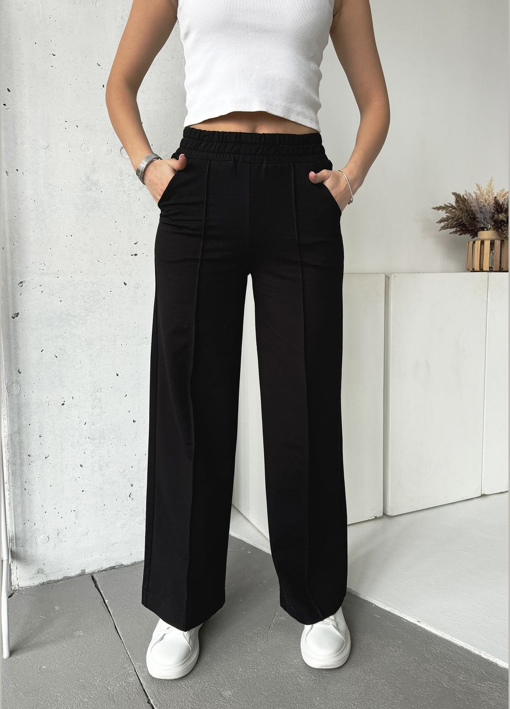 Виразні і ефектні штани-кюлоти з турецької двунитки InFashion Штани (322539627)