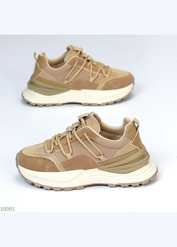 Бежеві кросівки жіночі еко-шкіра демі, кросівки SWIN SHOES Plaid бежеві демісезони (300859334)