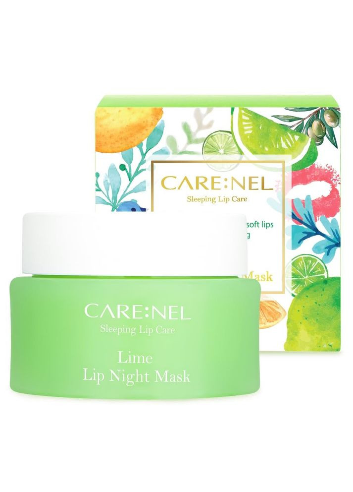 Увлажняющая ночная маска с лаймом Lip Sleeping Mask Lime 23 g CARENEL (358499778)
