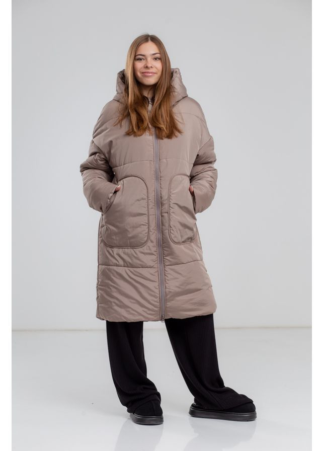 Темно-бежеве Пальто 23.2124 46( ) Темно бежевий AKSAN