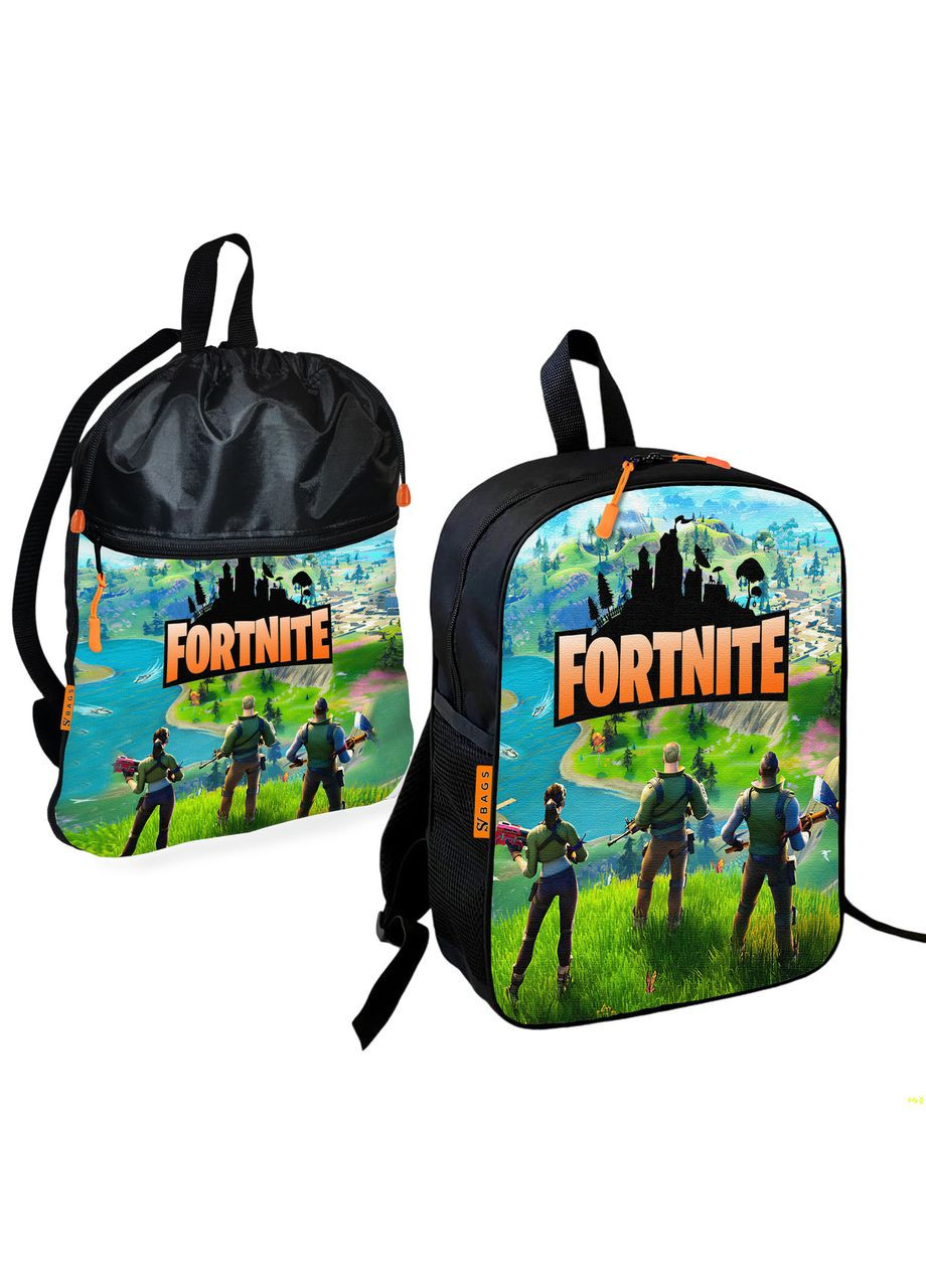Шкільний рюкзак дитячий Fortnite + Сумка для взуття спортивної форми рюкзак-мішок хлопчикові (2171) No Brand (332565861)