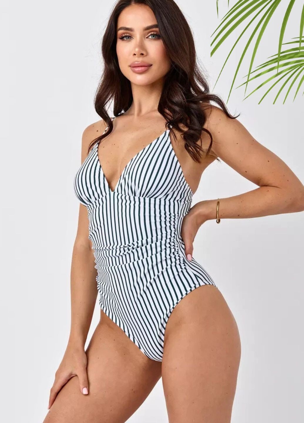 Білий демісезонний суцільний купальник elena white (7180) суцільний FS