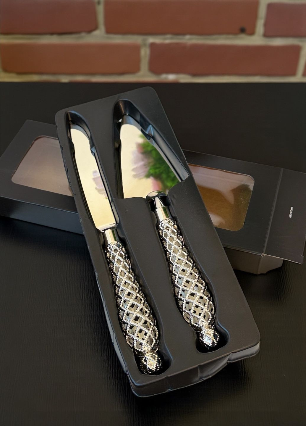 Набор для торта лопатка и нож, серебро No Brand (367991708)