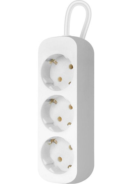 Подовжувач із заземленням E350 5.0 м, 3 розетки Білий (992230) Defender (370797098)