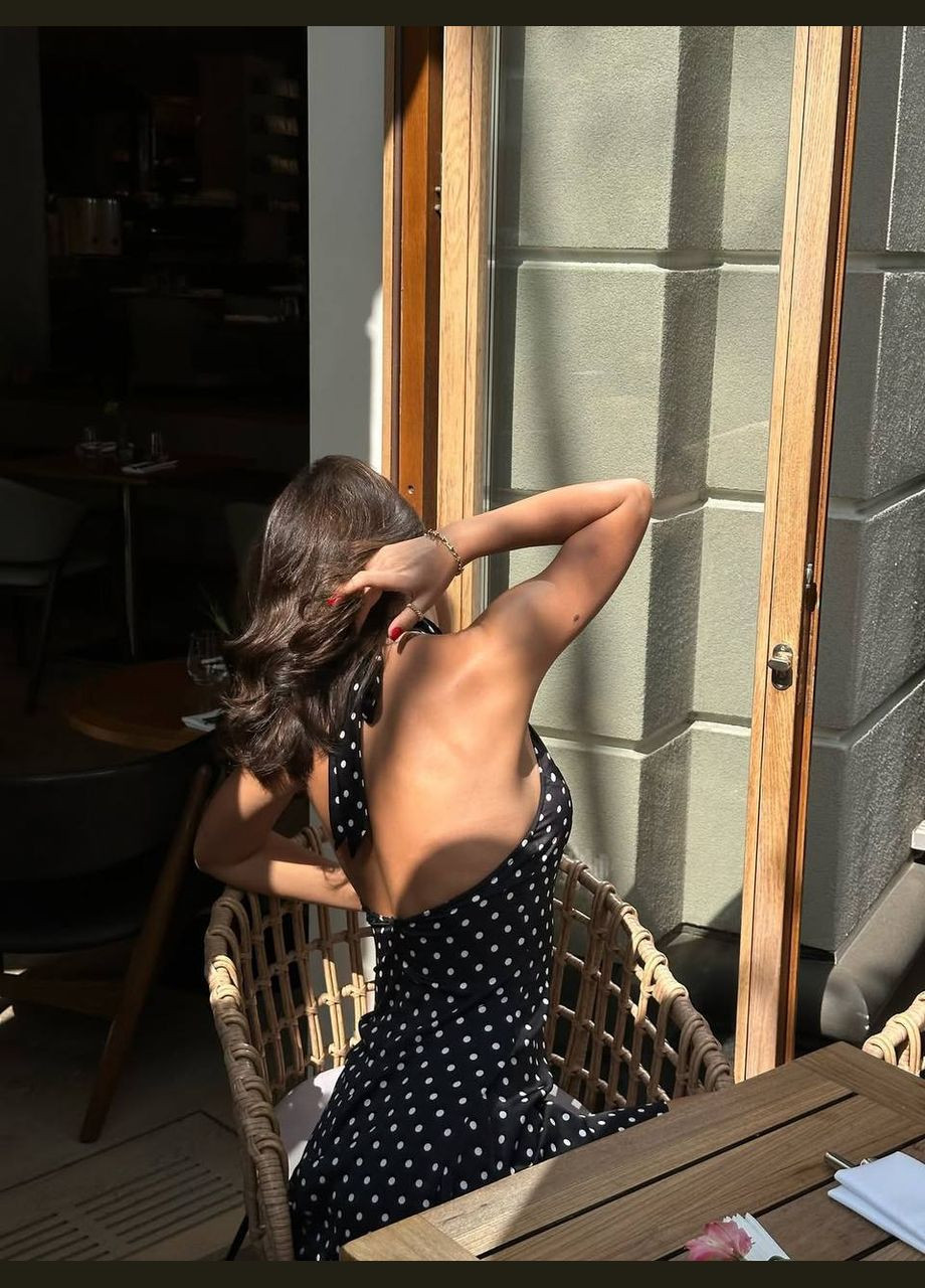 Чорно-білий святковий, коктейльна, кежуал, повсякденний, відвертий, джинсова, вечірня сукня Україна в горошок