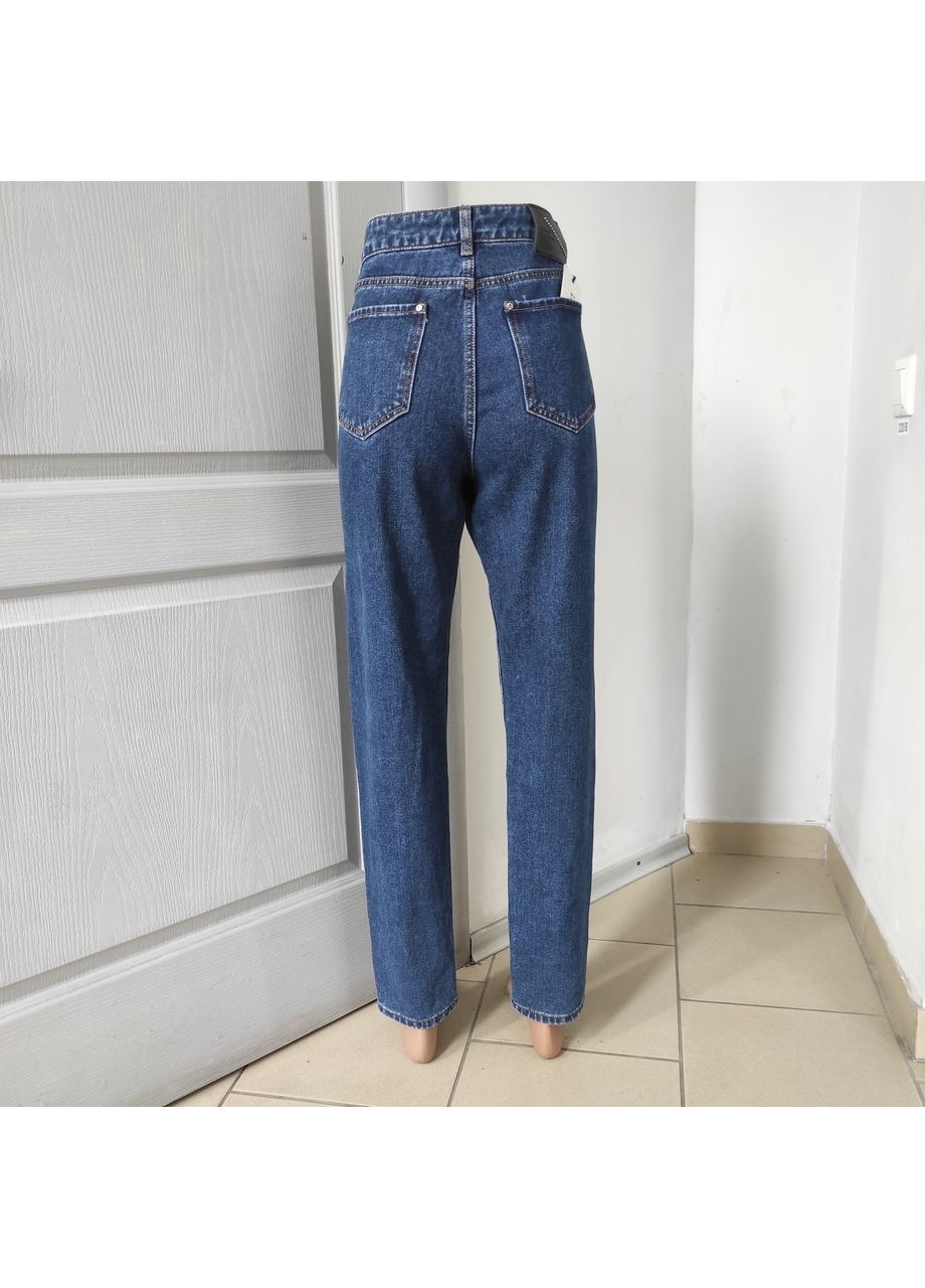 Джинсы женские МОМ хлопок свободные 28 синие LDM - (350349476)