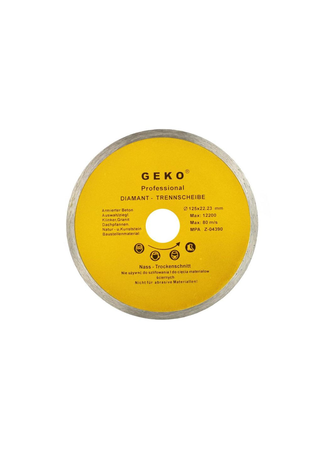 Круг резки алмазный сплошной "" profi 125 мм, золотистый Geko (313400034)