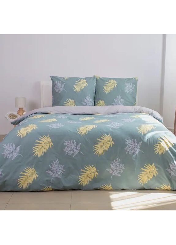 Євро комплект постільної білизни Бязь з наволочками 70*70 см, 115 гр/м2 Soft Tropics Сірий (20160200215) ТЕП (365851935)