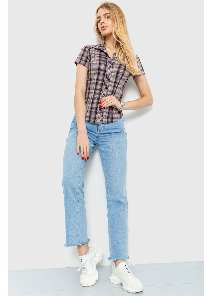 Пудрова сорочка жіноча в клітку повсякденна Ager 230R062