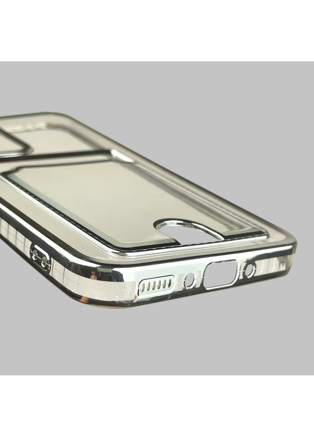 Чохол для Galaxy A35 5G (SM-A356B) зі срібною окантовкою з кишенькою для карток на самсунг а35 срібний Samsung (366022939)