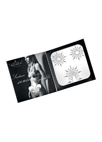 Пестіс з кристалів Gloria set of 3 - Silver, прикраса на груди та вульву Petits Joujoux (335392273)