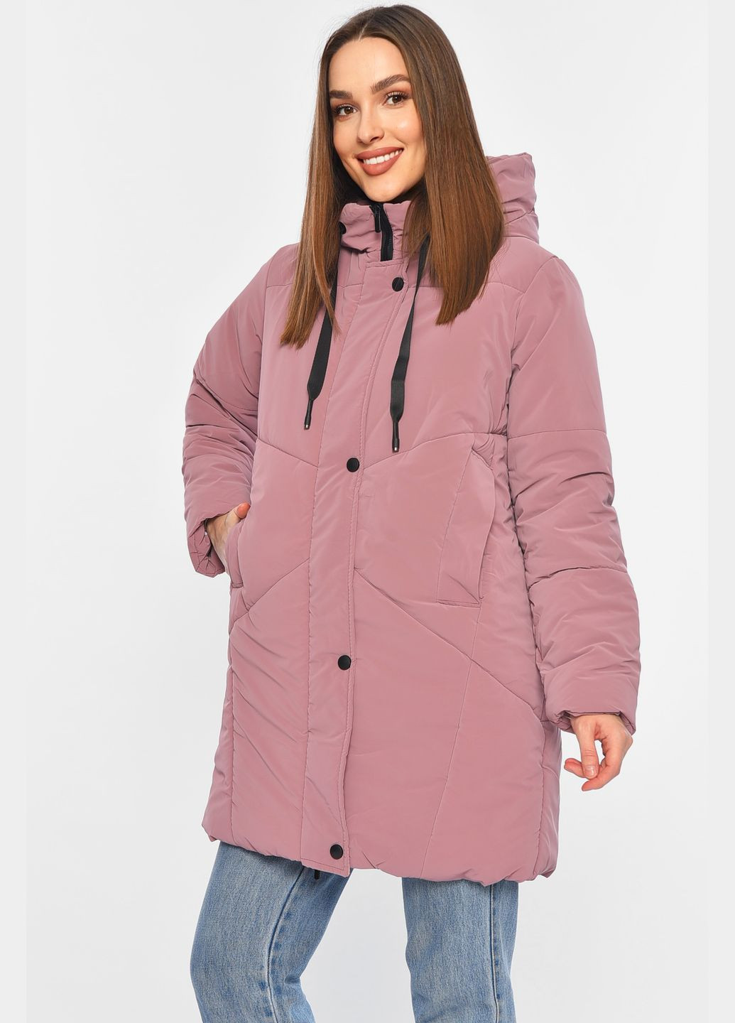 Бузкова демісезонна куртка жіноча демісезонна бузкового кольору Let's Shop