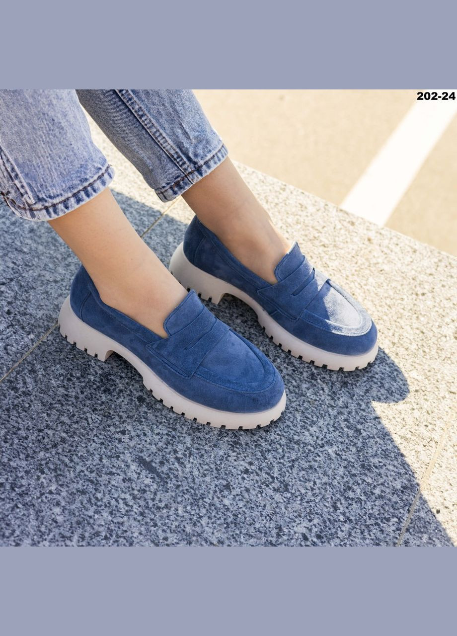 Vakko Туфли лоферы синий з натуральная кожа, — всесезон (326487996)