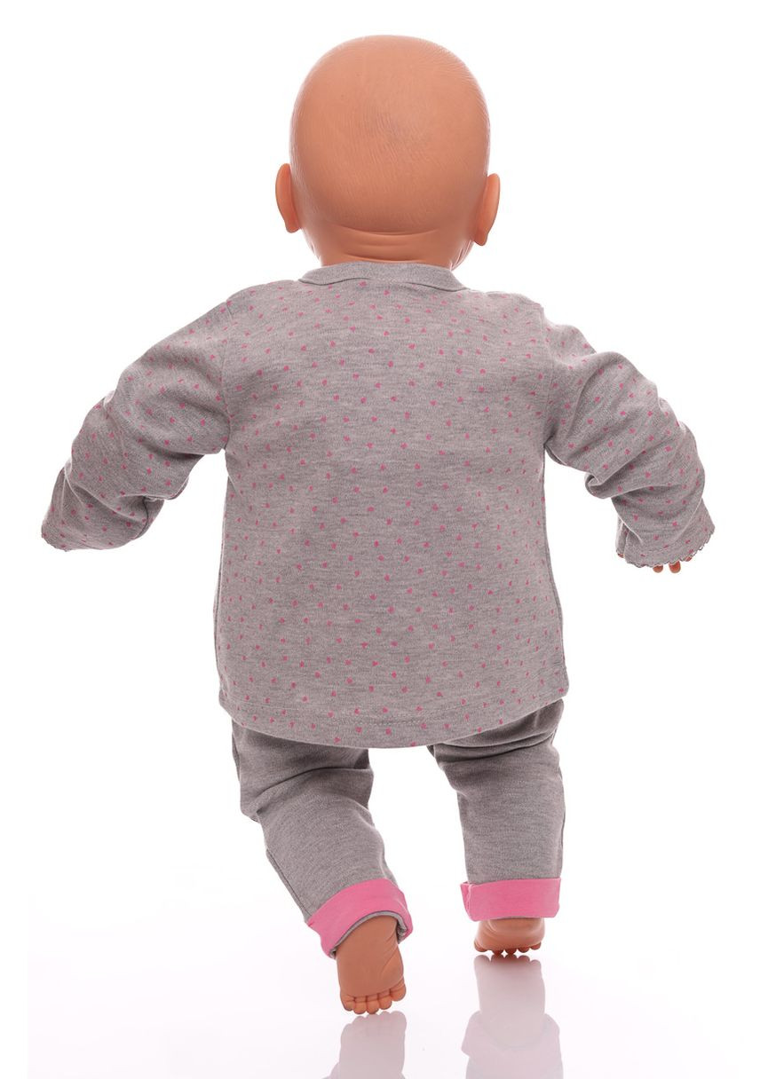 Комбинированный демисезонный костюм тройка для девочки трикотажный мишки серый 68 см (33097) BABYKROHA