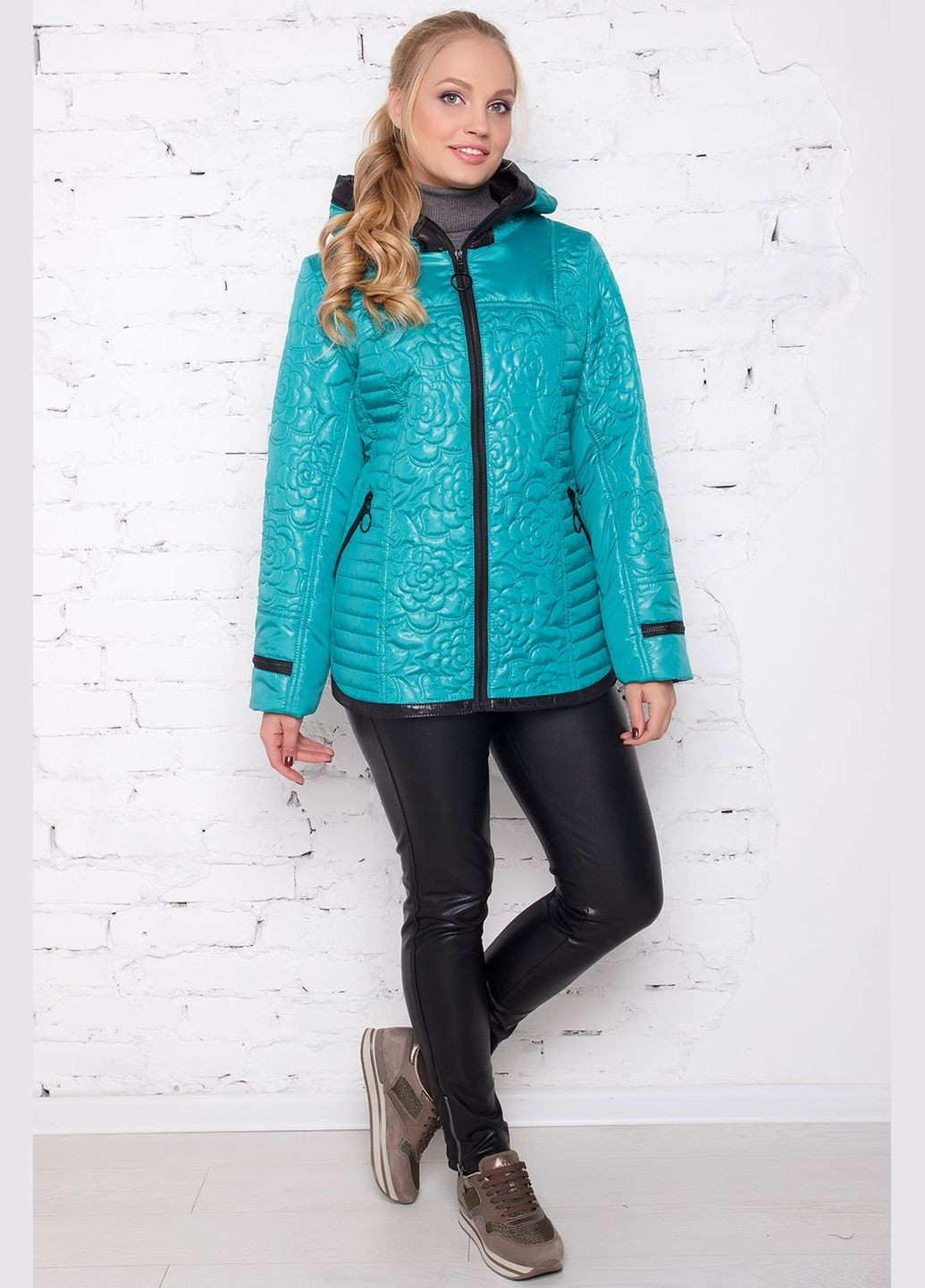 Бірюзова куртка мишель (01027-green50) MioRichi