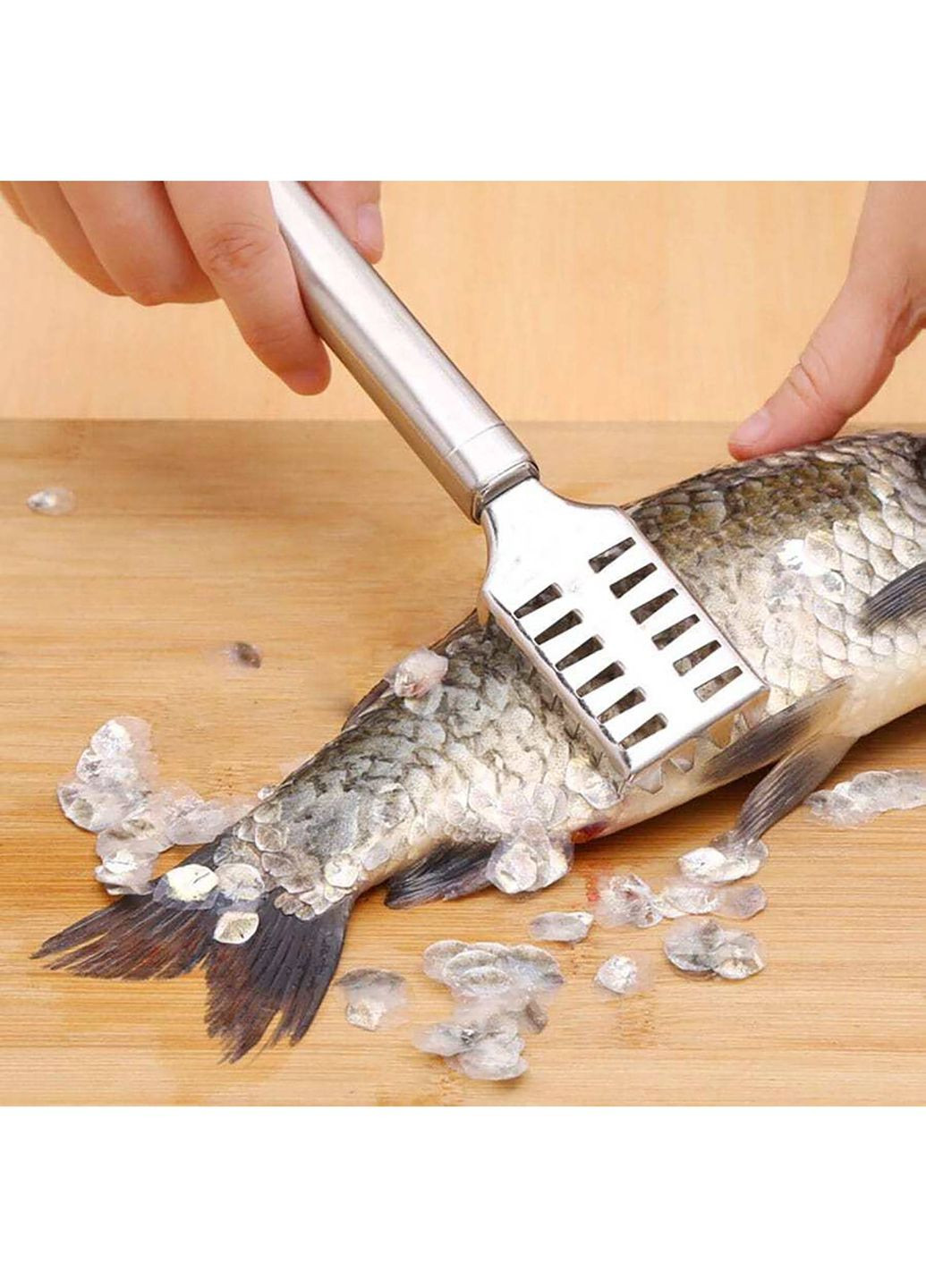 Рыбочистка 4-рядная из нержавеющей стали скребок для быстрой чистки рыбы 19.5 см Kitchen Master (317638703)