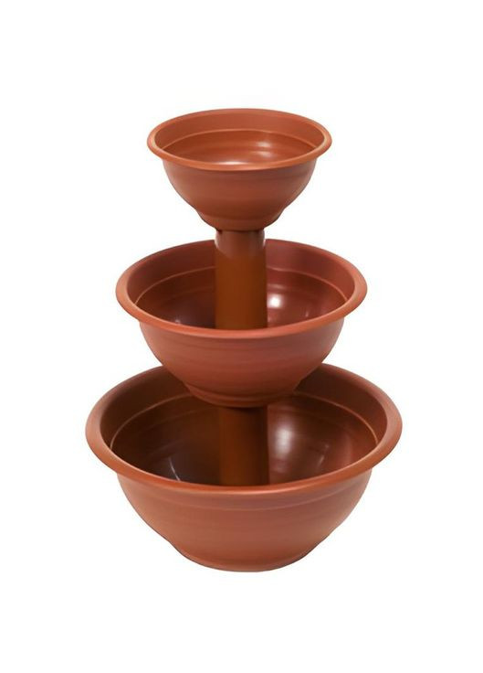 Цветочный каскад тройной пластиковый 65 см терракота Ламела Lamela (366818078)