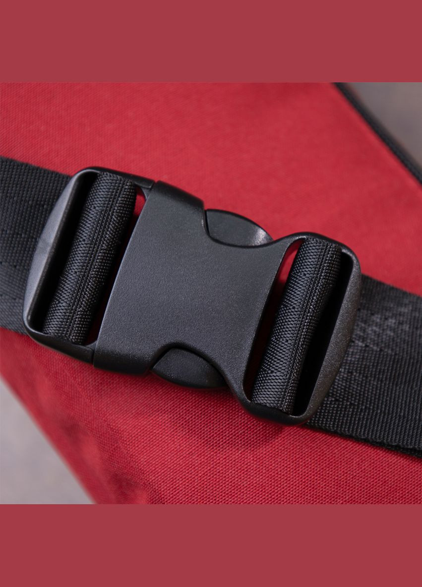 Сумка через плечо женская бананка на пояс тканевая 20639 Красная Vintage (302008054)