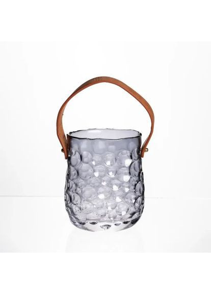 Ваза для квітів та декору Сумочка 800 мл, димчастий сірий HP-19-153-2 No Brand (372459374)