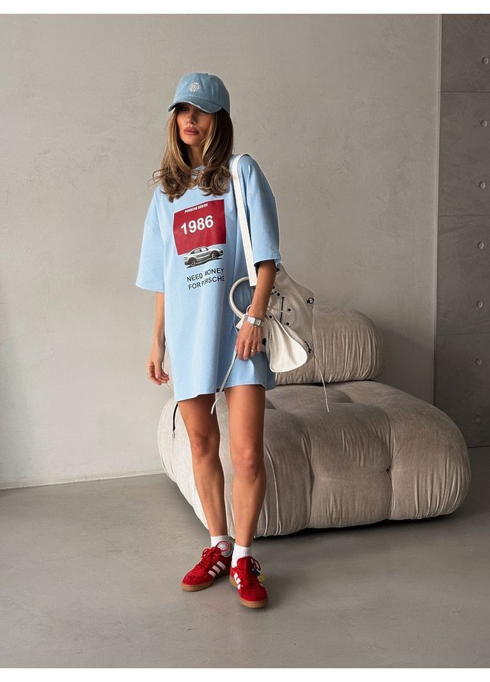 Футболка ПОРШЕ цвет голубой milirud - (366291615)