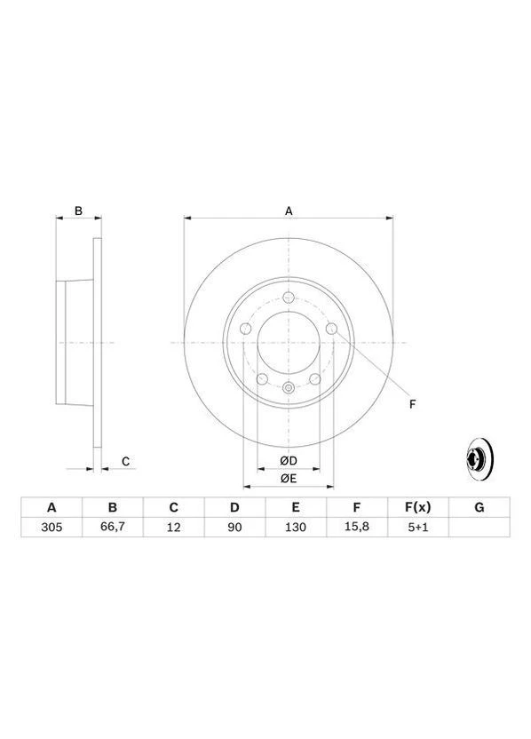 Тормозной диск Bosch (390297094)