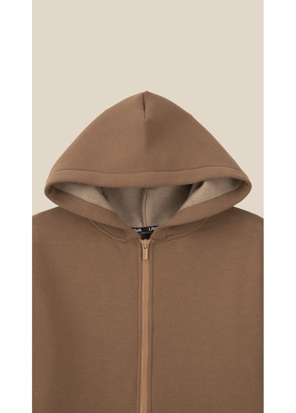 Толстовка однотонная мужская MBC02334 Кофейный shop (2888000024831) LAWA (365590900)