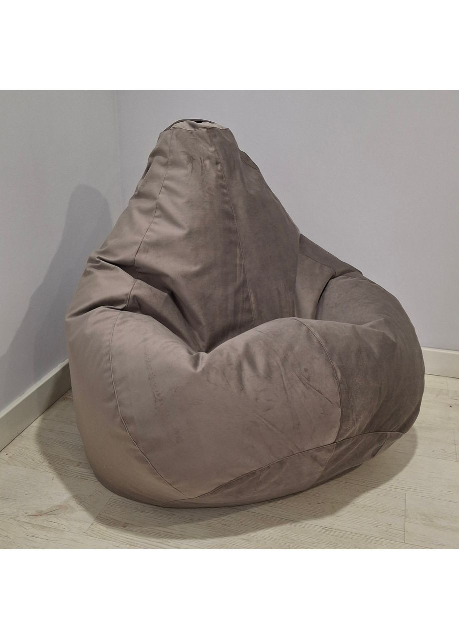 Кресло-мешок груша, XXL - 140х100 Велюр Florida Taupe SkyPuff (361258702)