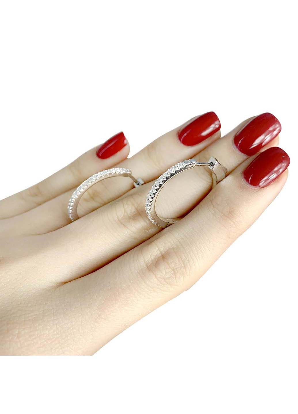 Серебряные серьги с фианитами (1977828) Silver Breeze (317355027)