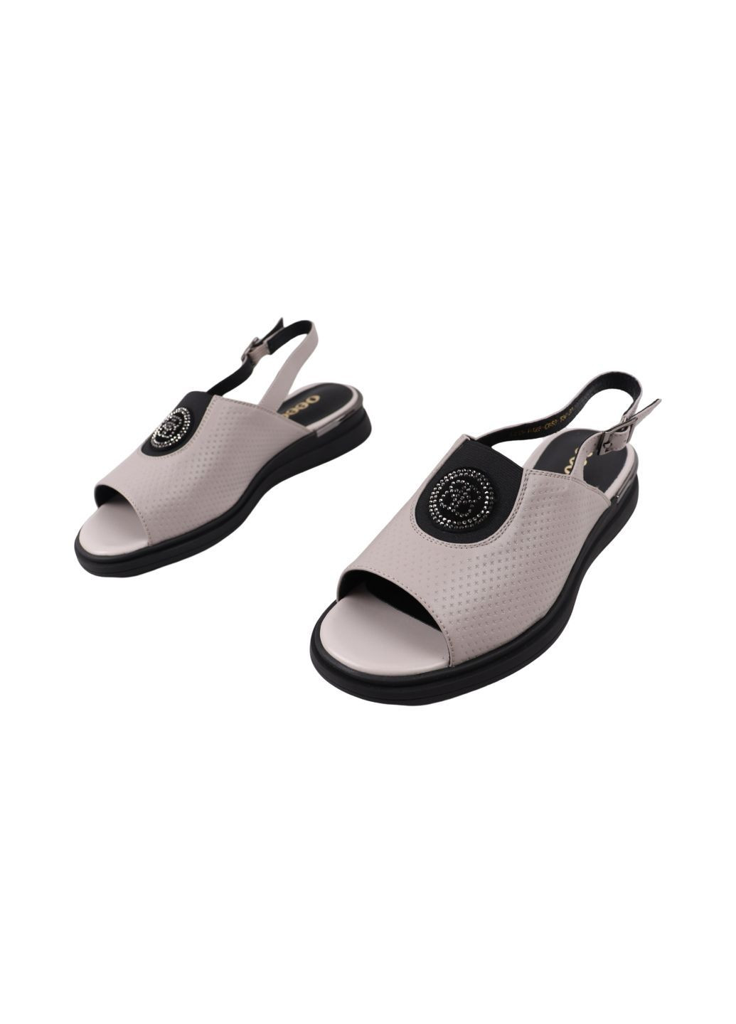 Босоніжки жіночі сірі натуральна шкіра Oeego 220-25LBC (323137617)