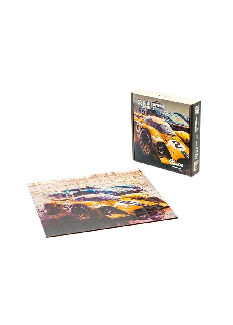 Пазл "Машинки" дерев'яний, 130 елем. Розмір пазла 295x295 мм PuzzleOK (389890361)