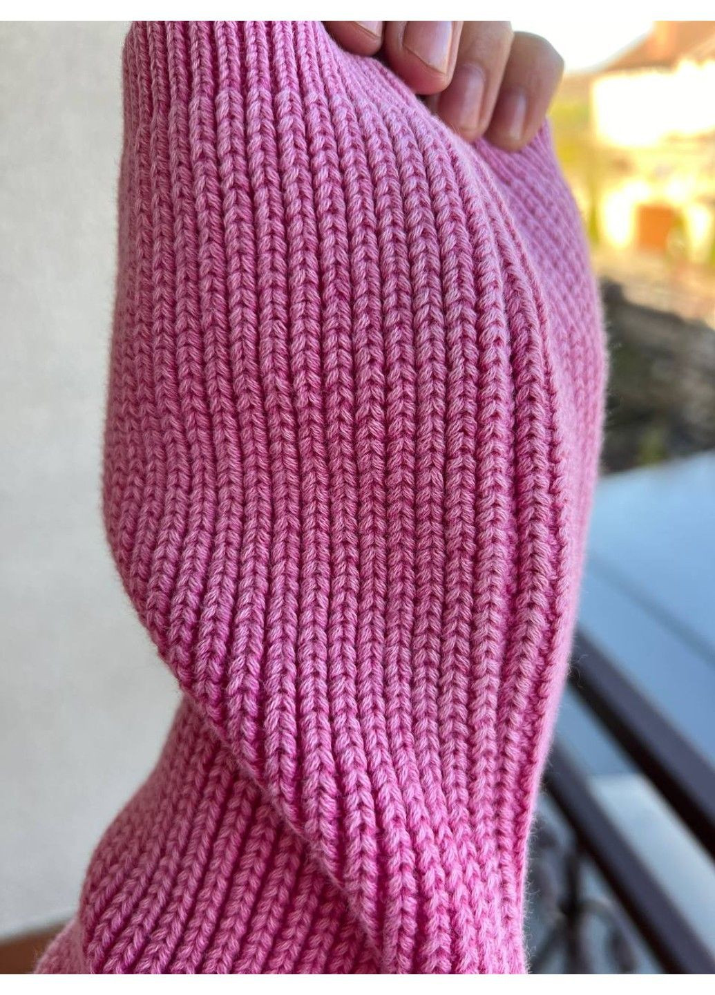 Рожевий демісезонний светр жіночий a-n 875 варка в'язка оверсайз one size No Brand