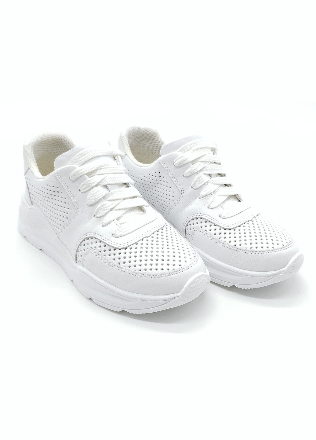 Білі всесезонні жіночі кросівки білі шкіряні k-19-1 235 мм (р) Kento