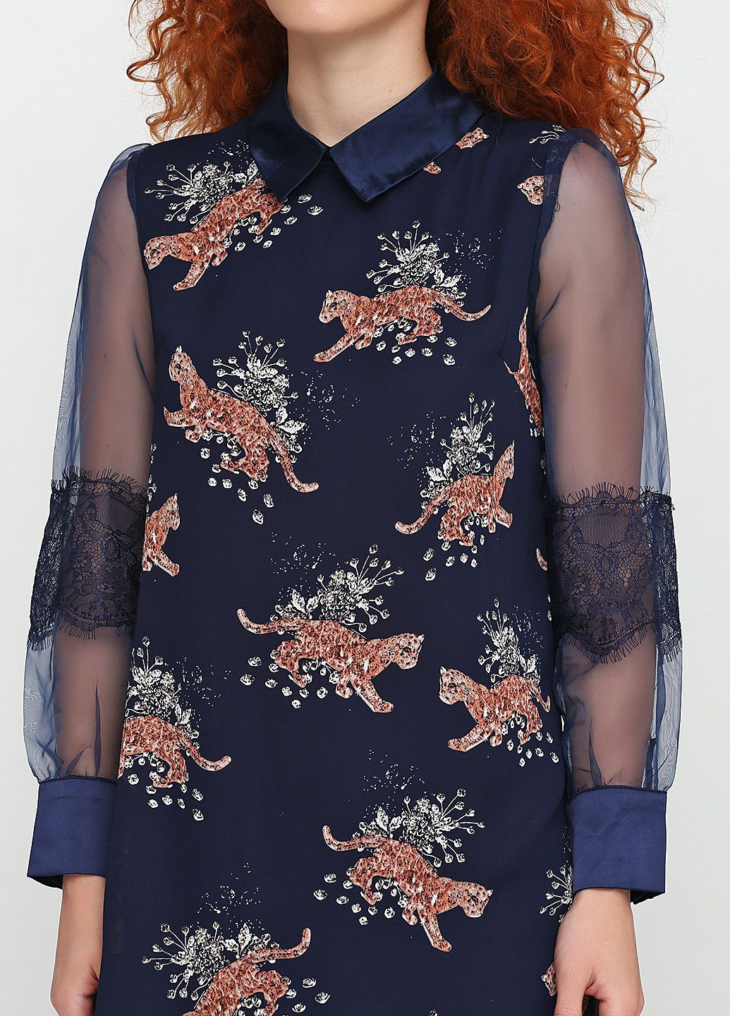 Синее повседневный платье синий Axel