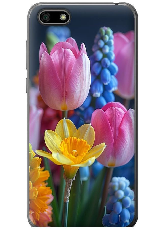 Силиконовый чехол 'Весенние цветы' для Endorphone huawei y5 2018 (285781604)