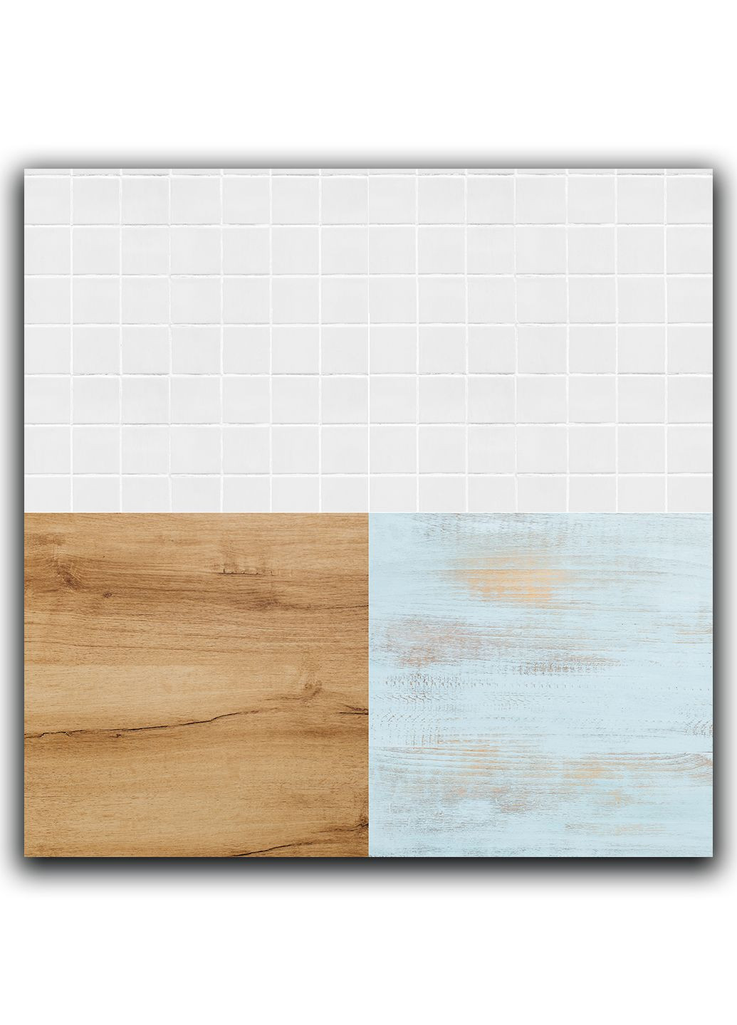 Фотофон 3D для предметной съемки виниловый угловой Белая плитка 50х50х50см (FF-005) No Brand (302245383)