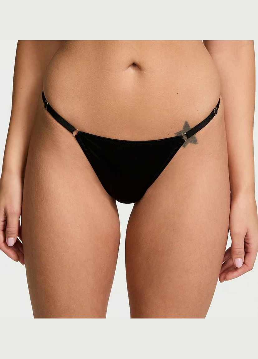 Трусики чорні з зірочкою (S) Victoria's Secret стрінги (327072338)